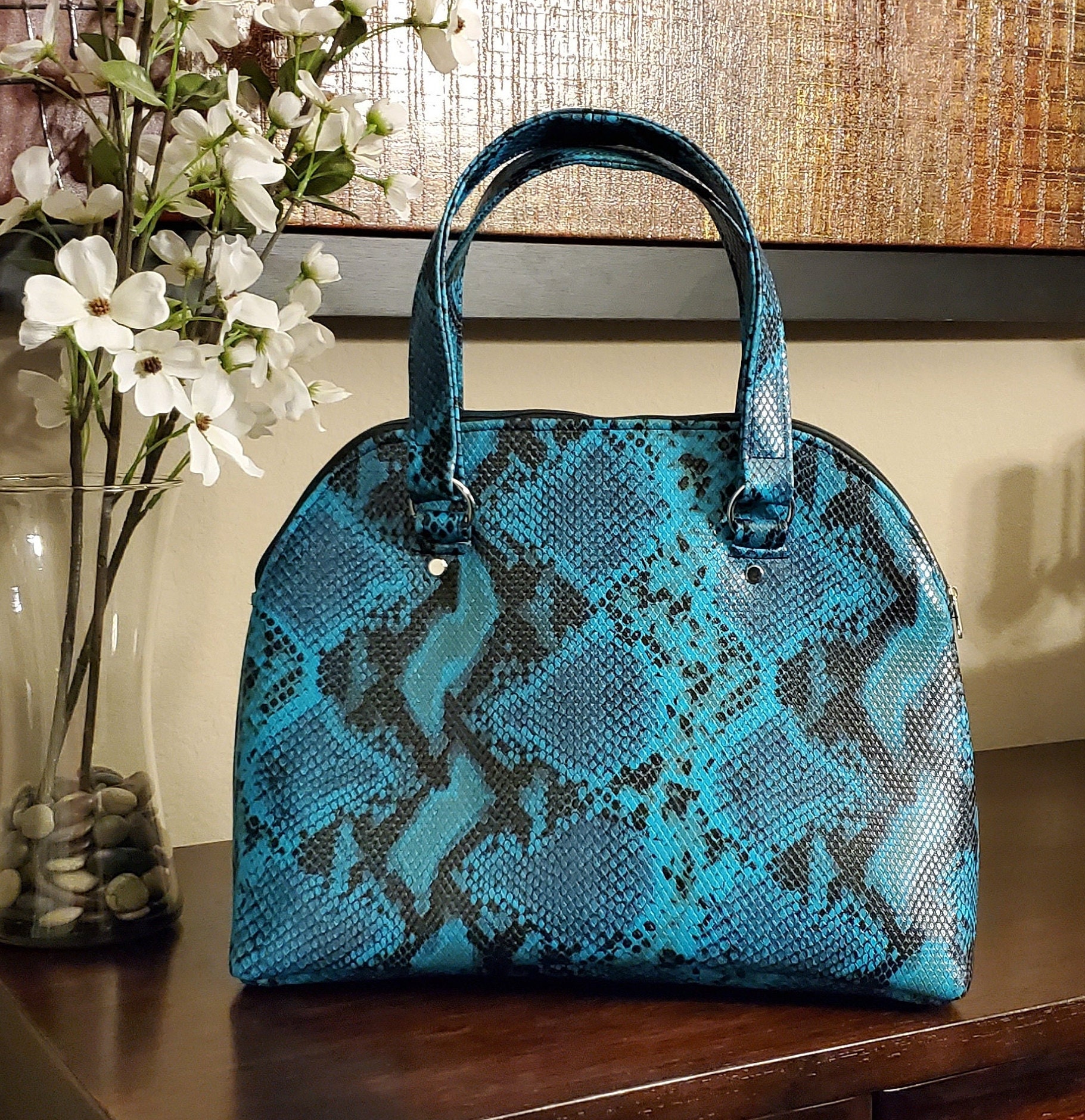 Medium Dome Bag All Over Print Double Handle For Work