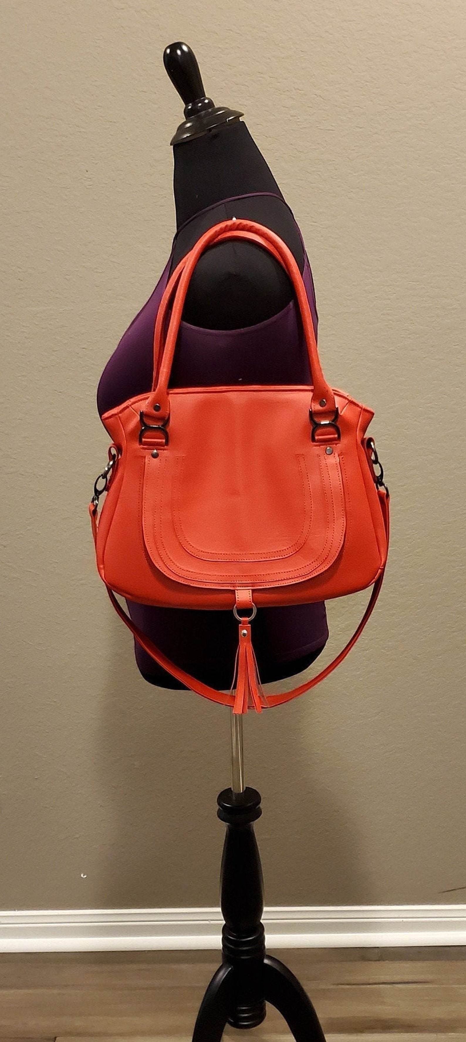 Collette Satchel Handbag in Faux Fabulous Leather Digital PDF Etsy