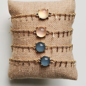 ESH bracelet - gold stainless steel - boho stamps - minimalist - gold