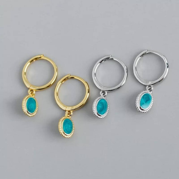 Mini Creoles Turquoise