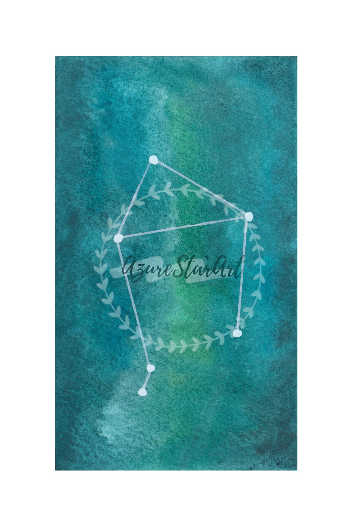 Libra Zodiac Watercolor Painting / Zodiac Watercolor / Libra Etsy