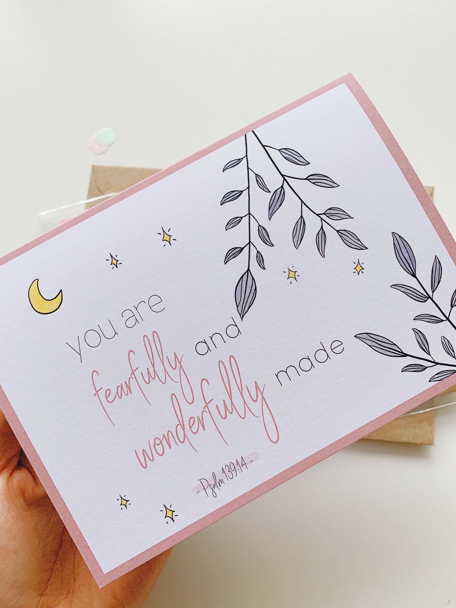 Newborn Card Christian Baby Card Baby Girl Religious Card Etsy