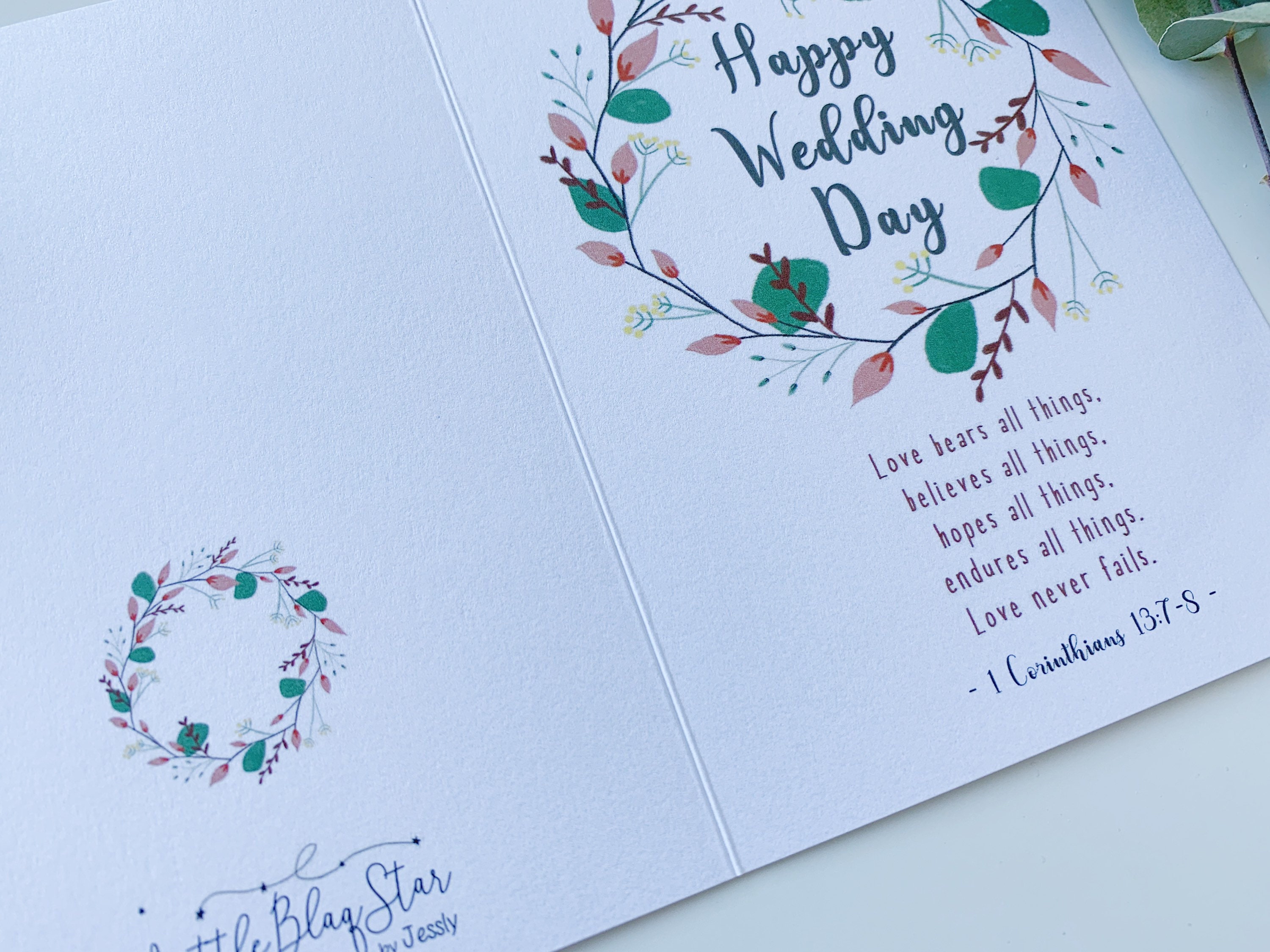 Wedding Gift Card Happy Wedding Day Flowerframe Card Etsy