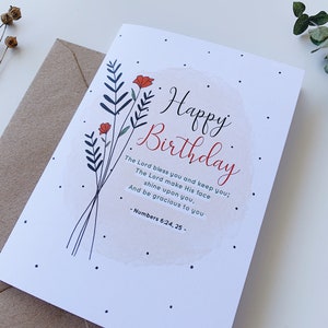 Christian Friendship Birthday Card, Religious Card, Bible Verse, Faith ...