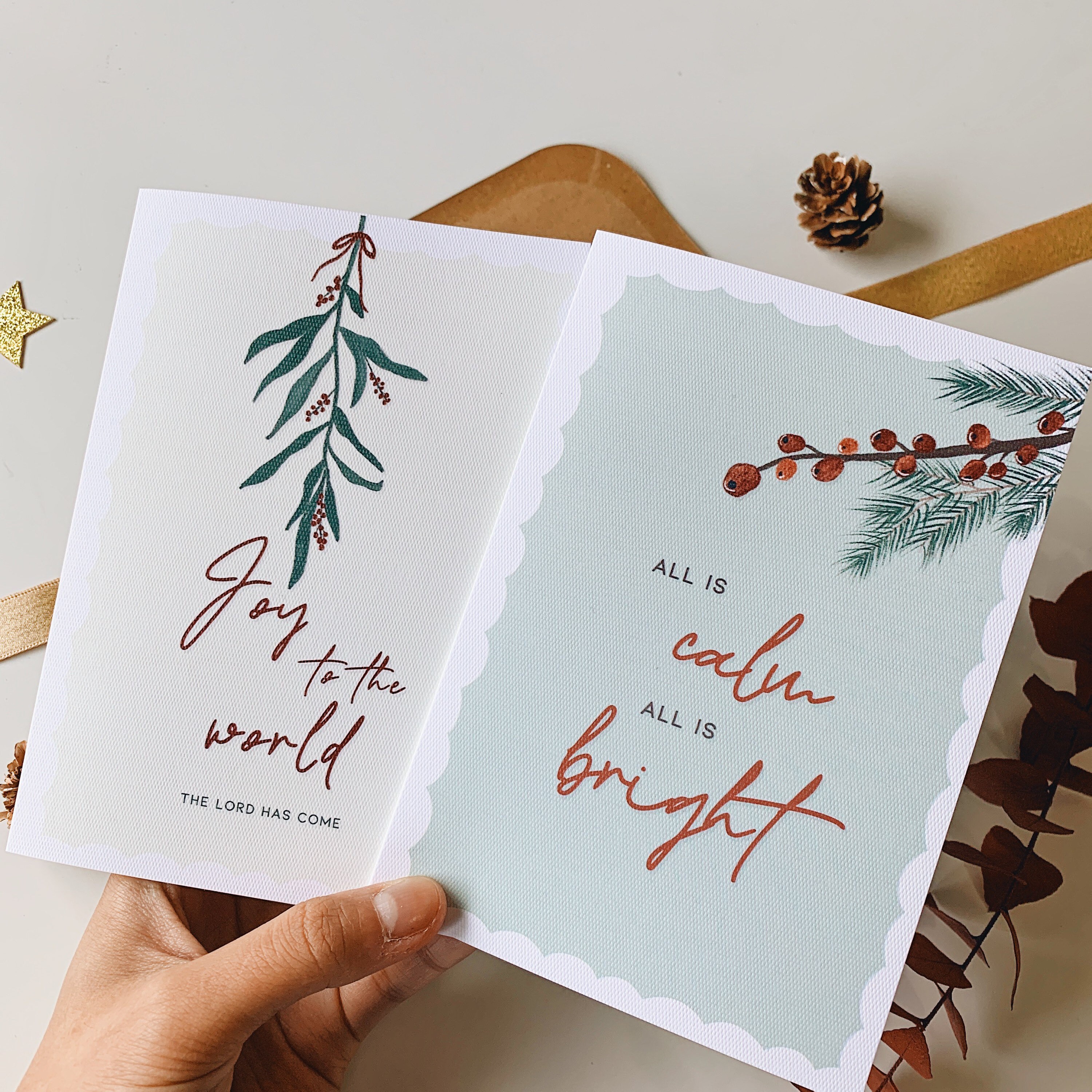 All is Calm All is Bright | Bible Verse Christmas, Religious Faith Card ...