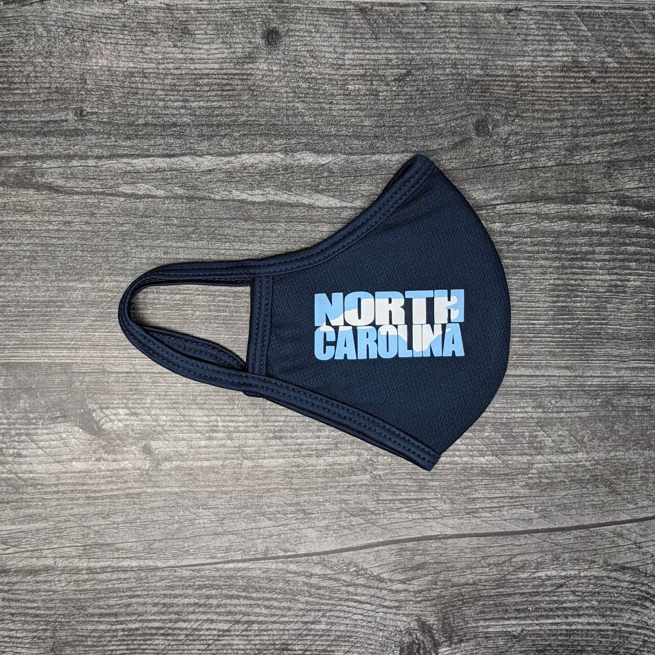 NORTH CAROLINA Mask Individually Wrapped (Washable) Tri-Layer Cloth M…