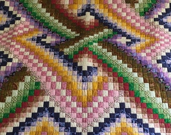 Handmade Patchwork Quilt - Bargello X
