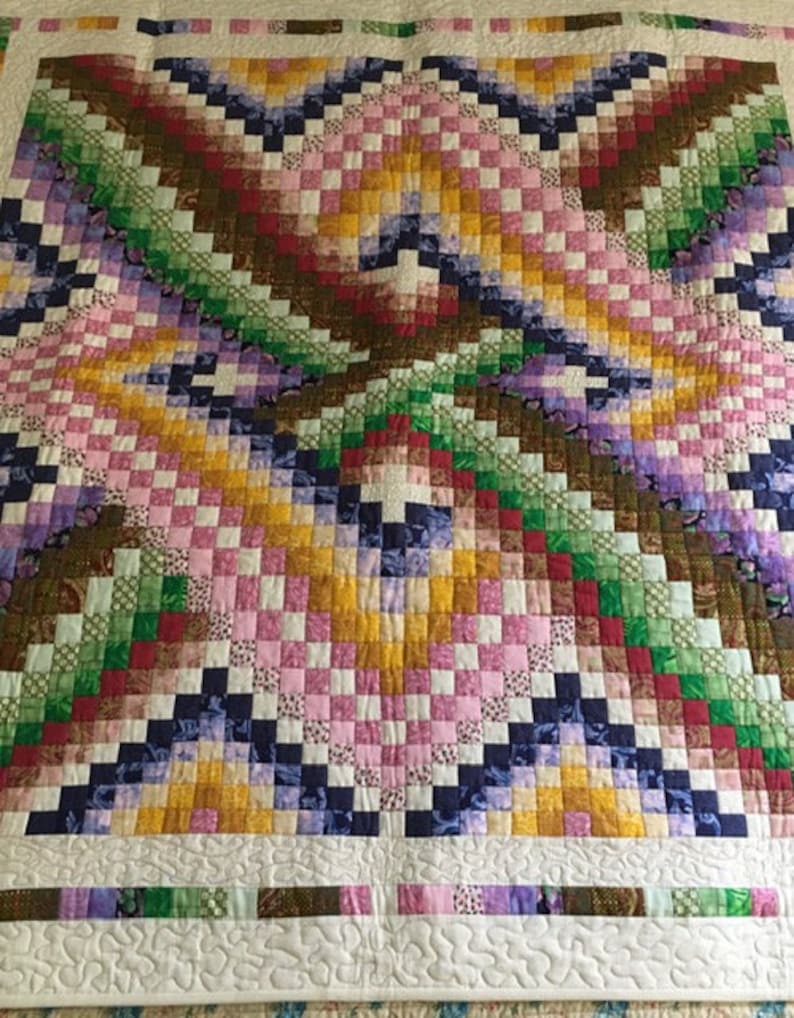Handmade Patchwork Quilt Bargello X Etsy Australia