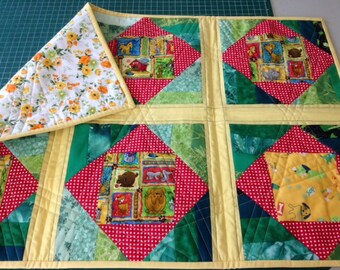 Handmade quilt featuring funny dogs