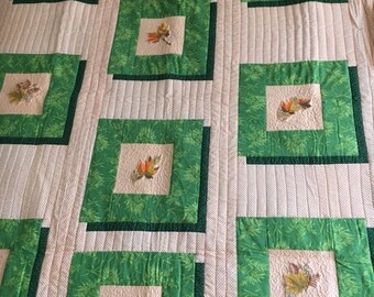 Autumn Leaves - handmade patchwork quilt