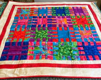 Soft brushed cotton handmade quilt