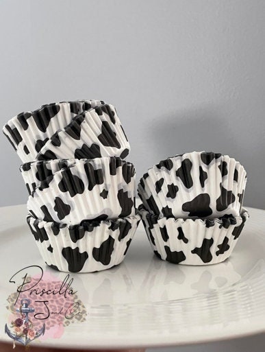Cow print Cupcake Liner Holy Cow Im 1 Holy Cow Im Cute Holy Cow Im 2 Cow party barn theme party Cow Print cupcake wrappers