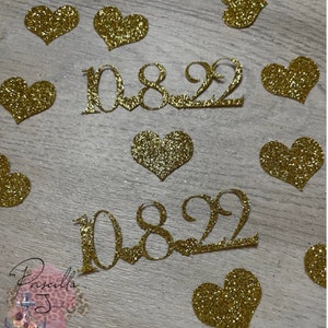 Date confetti, Bridal shower decoration, Save the date card stuffer, Engagement party decoration, Wedding decoration, Anniversary decoration