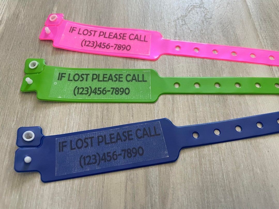 If Lost Bracelet, Emergency Contact Bracelet, Medical Bracelet, Safety