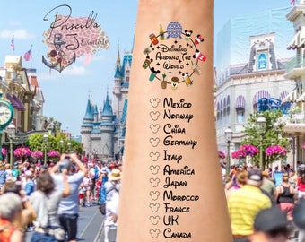 Drinking around the world checklist tattoo, drinking around the world passport, food and wine festival tattoo, Bach around the world