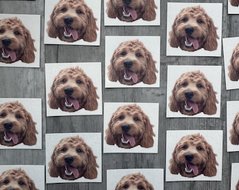 Custom pet face temporary tattoo, photo temporary tattoo, wedding party favor, custom party favors, Pet tattoo, pet birthday, pet wedding
