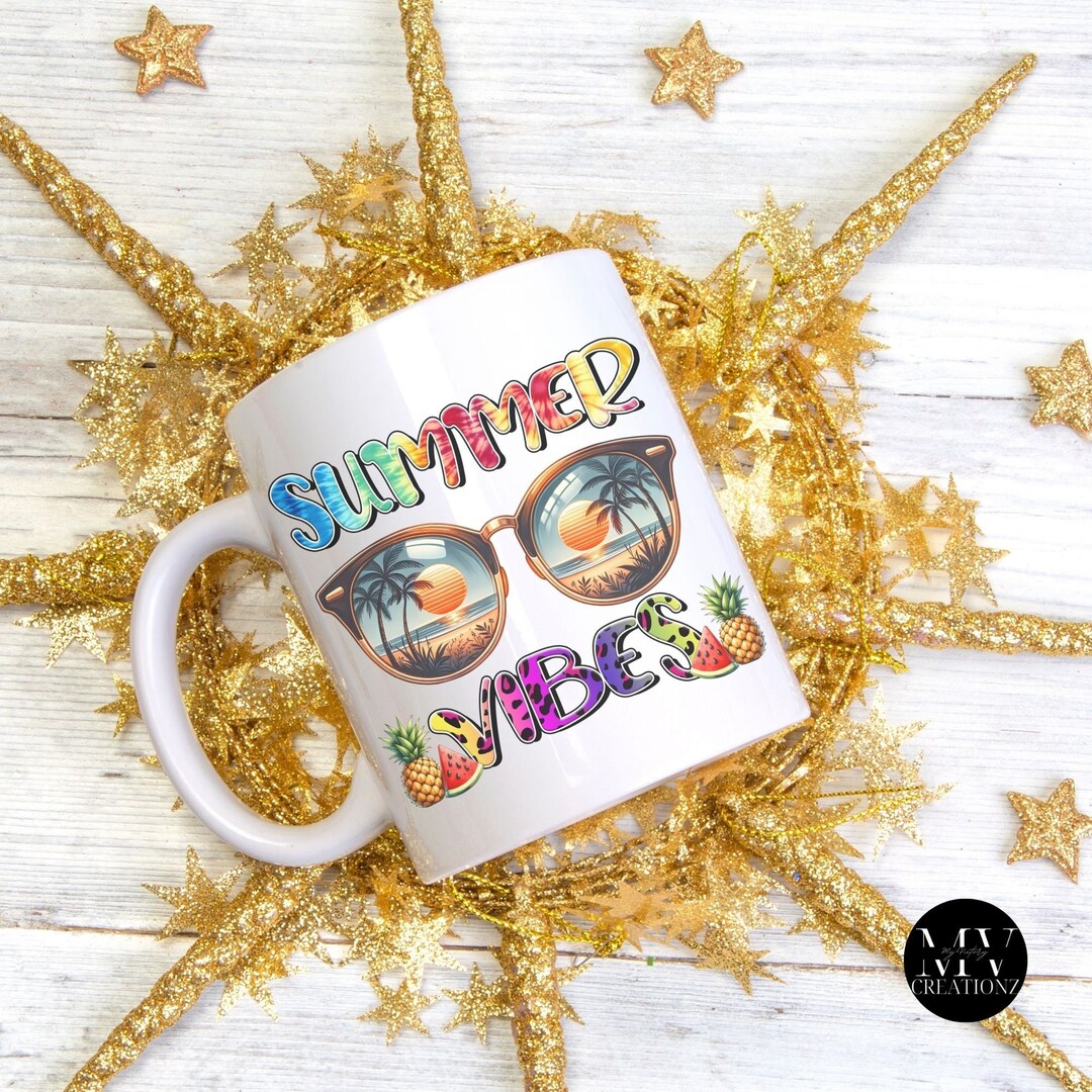 Cute Summer Vibes Beach Mug Aesthetic Beachy Coffee Mug Ocean Inspired ...