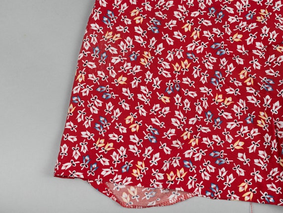 Vintage 90s 80s red abstract floral print skort b… - image 9