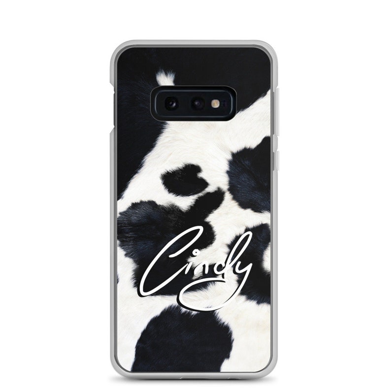 personalised phone case Samsung Cowhide Look Phone Case cowhide look case Custom Phone Case