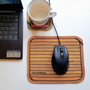 Scavenger Climbing Rope Earth Mouse Pad Handmade from retired climbing rope Climbing Gift Eco-friendly living image 2