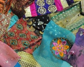 25 Junk Journal Bohemian Fabric Embellishments