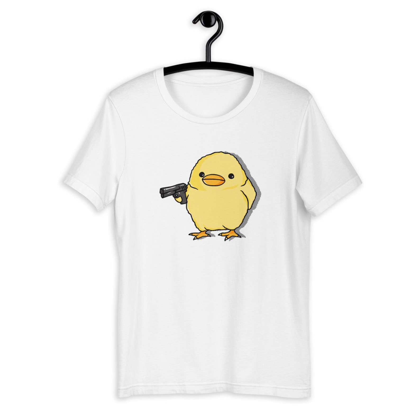 Angry Chicken Baby With Pointed Gun Cute Kawaii Baby Chick | Etsy