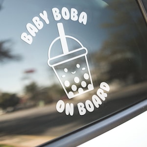 Naklejka Baby Boba on Board - Naklejka Baby on Board, Naklejka winylowa, Naklejka na samochód, Naklejka na samochód, Naklejka na samochód Baby on Board, Prezent dla nowej mamy