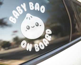 Baby Bao on Board Decal - Baby in Car Decal, Vinyl Decal, Car Decal, Car Sticker, Baby on Board Car Decal, New Mom Gift