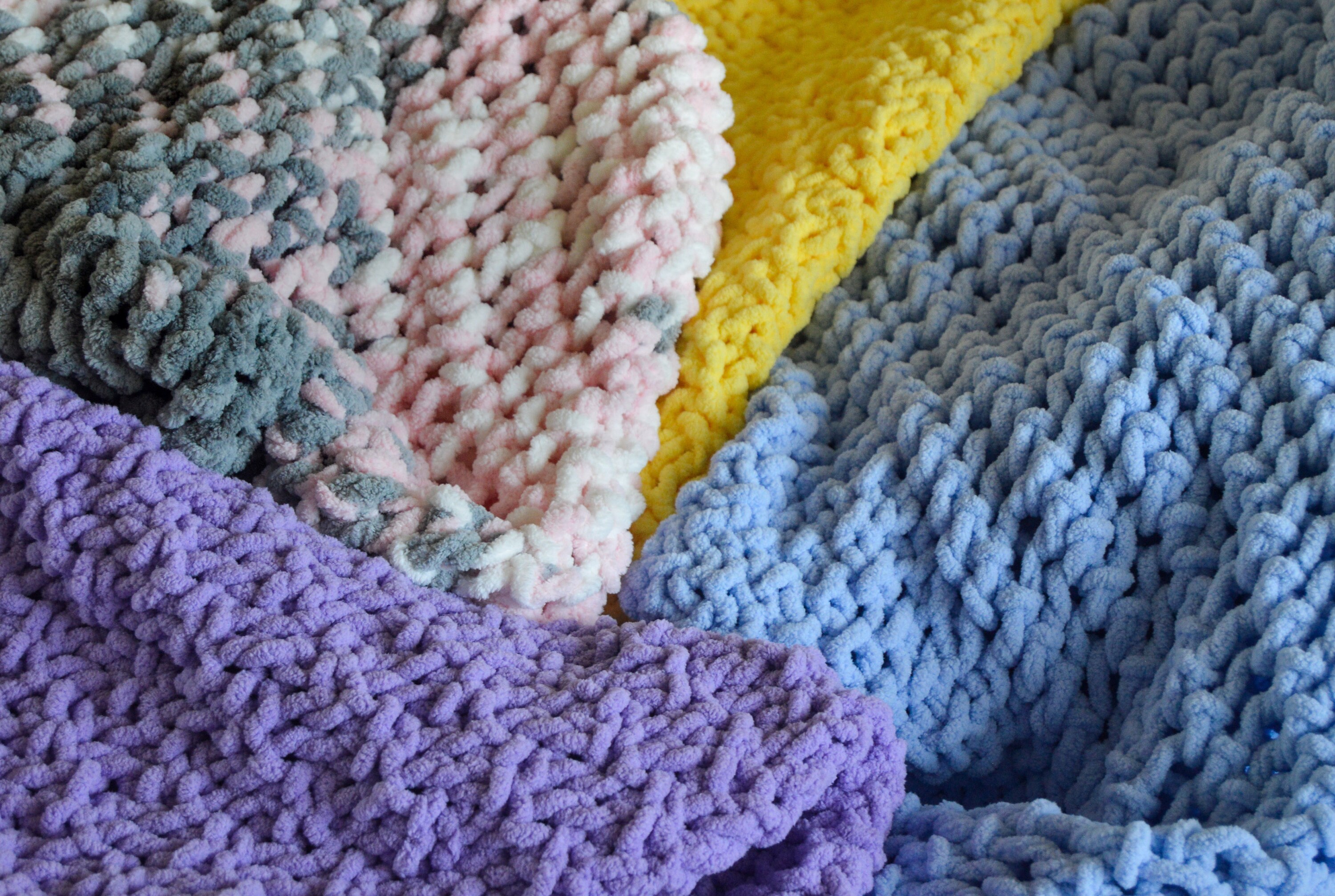 Hand Knit Purple Baby Blanket Etsy UK