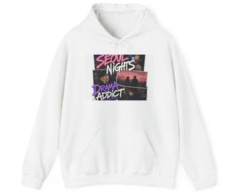 Sudadera con capucha Seoul Nights Drama Addict / Sudadera K-Drama Neon City