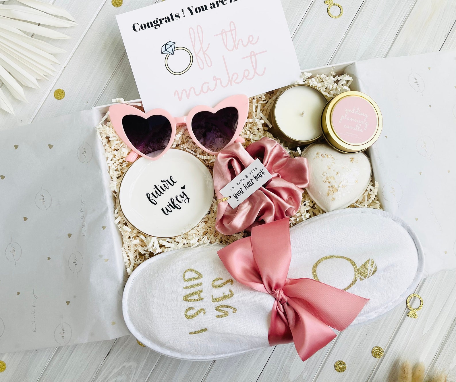 Engagement gift basket Engagement present Engagement gift Etsy