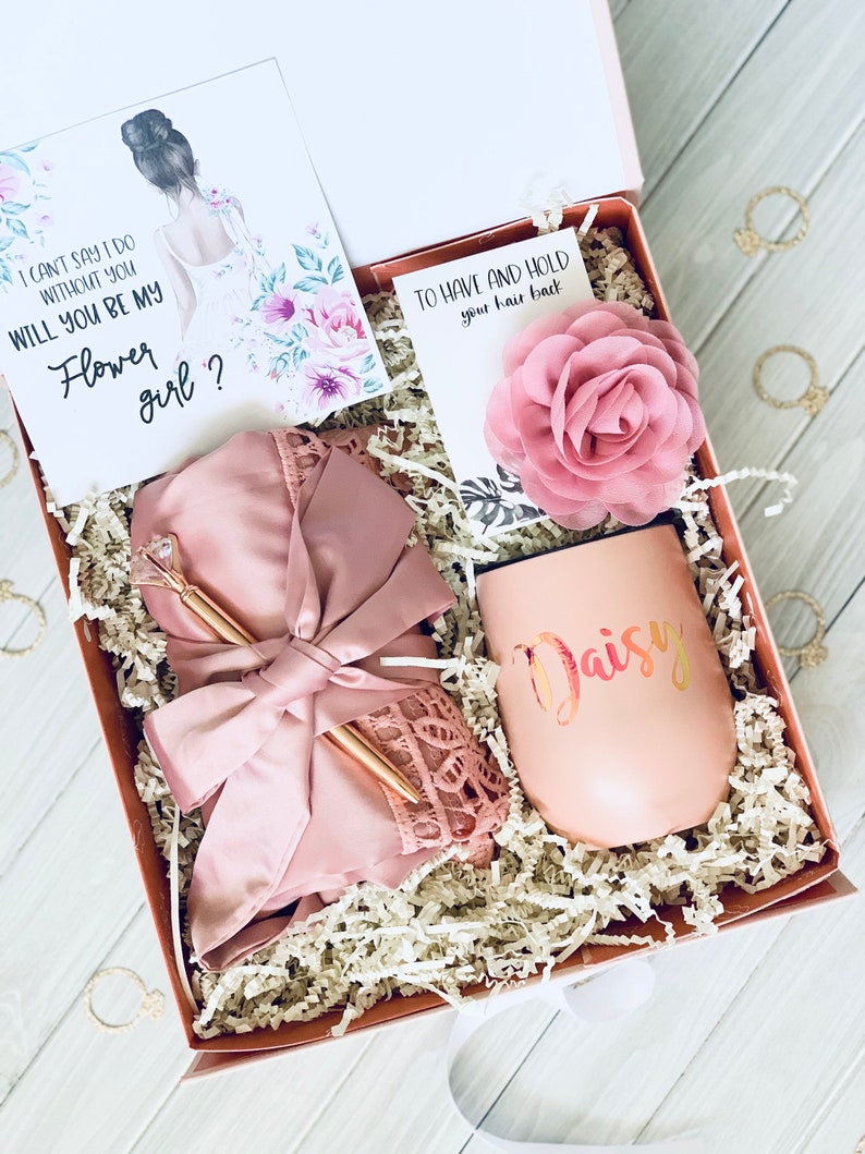 Flower girl proposal Flower girl gift Flower girl box Etsy