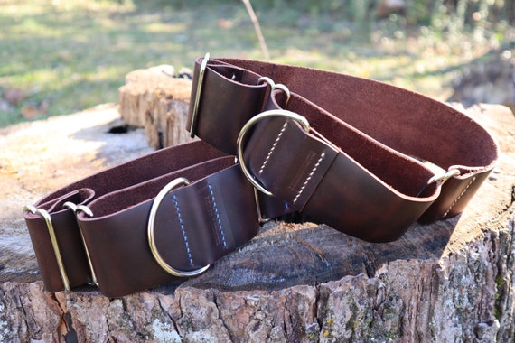 2 inch leather martingale collar