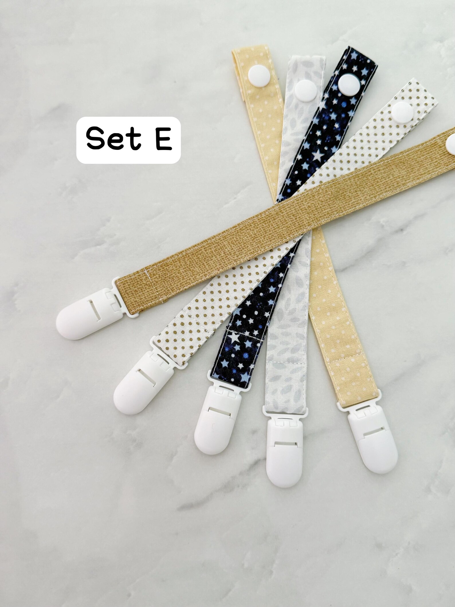 Set of 5 Small Fabric Clips, Neutral Colors , Multipurpose Clip Toy ...