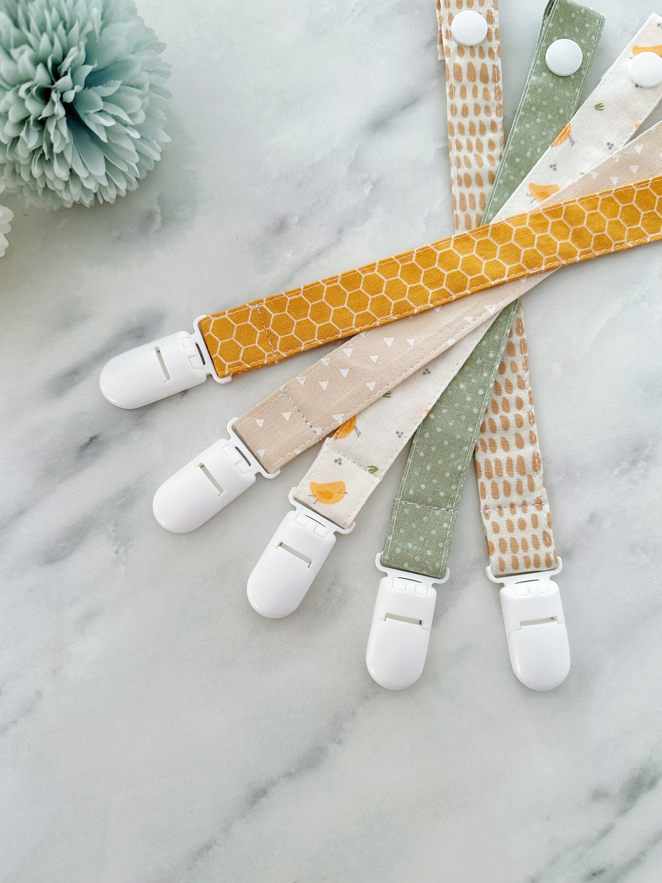 Set of 5 Small Fabric Clips, Neutral Colors , Multipurpose Clip Toy ...