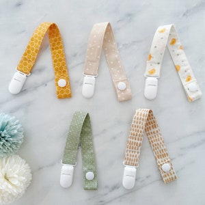 Set of 5 small fabric clips, neutral colors , multipurpose clip toy clips, cotton clip, neutral baby 2 cm image 7