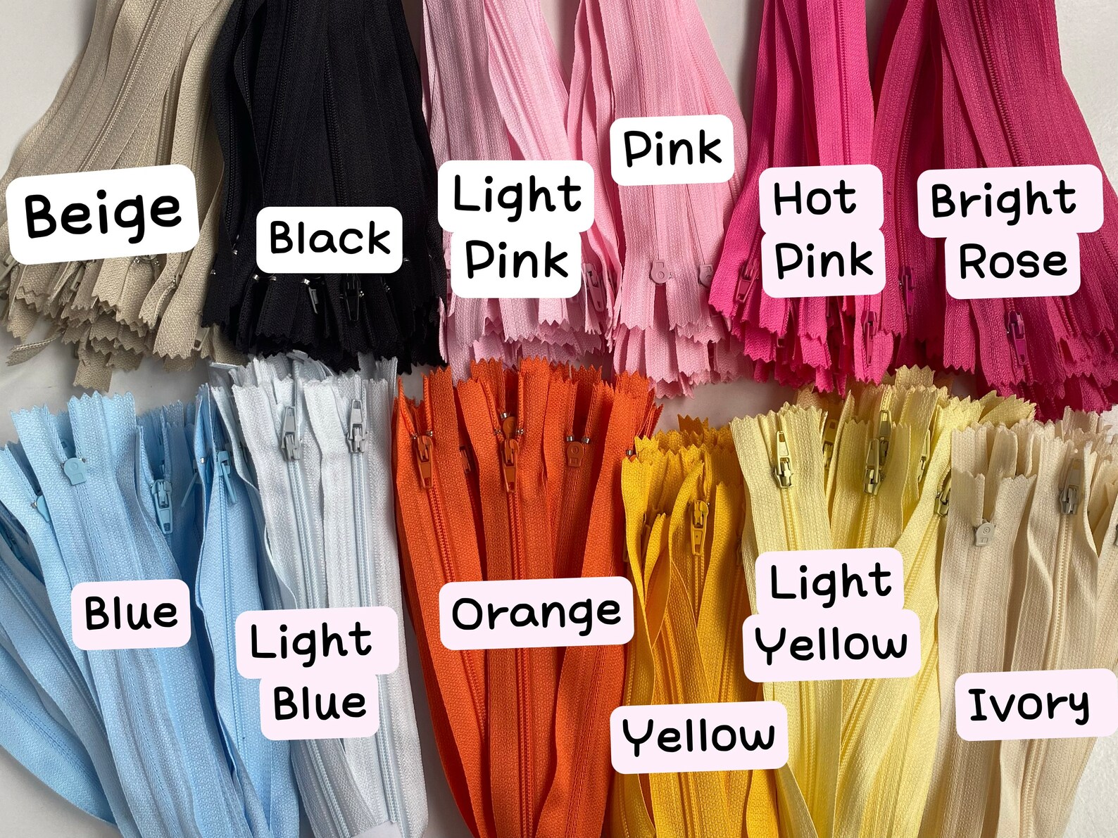 20cm Zipper 6 Zip Pack Closed End Zipper Nylon Zipper 8 Etsy Australia