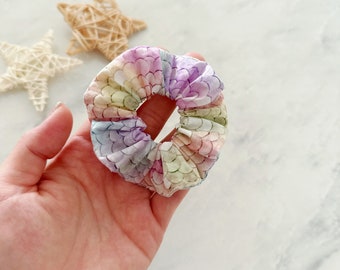 Set of 4 Toddler small hair scrunchie-mermaid scales