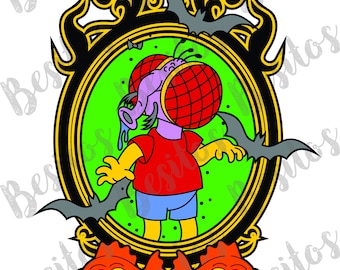 Bart, Little house of Horrors, Png Pdf CDR File Instant Download Digital Download