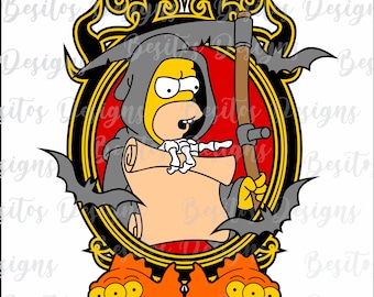 Homer, Little house of Horrors, Png Pdf CDR File Instant Download Digital Download