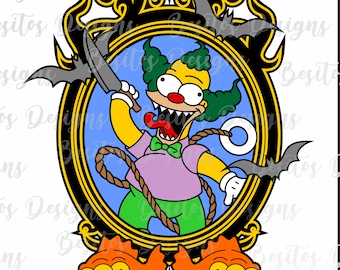 Krusty, Little house of Horrors, Png Pdf CDR File Instant Download Digital Download