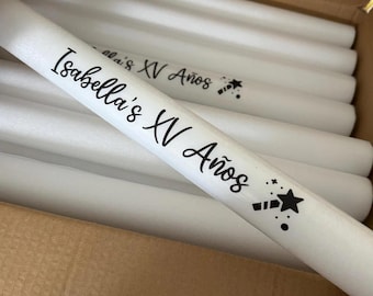200-Pack Customizable LED Foam Sticks, Party Light Wands for Wedding, Quince, Sweet 16, Prom