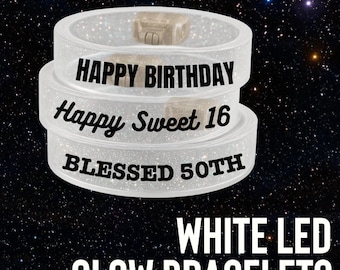 12 New Year’s Eve Personalized LED Bracelets, Party Favors, NYE 2025 for Kids & Adult Party