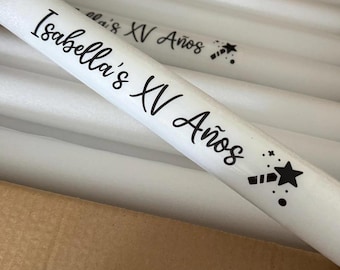150 Customizable LED Foam Sticks, Flashing Wedding Party Batons, 16 Inch