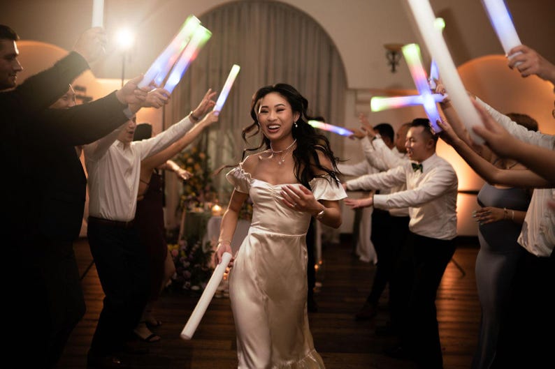 100 Customizable LED Foam Party Sticks: 16 Inch Flashing Glow Wands for Promo, Prom image 11