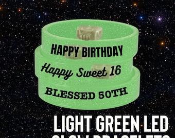 12 New Year’s Eve Personalized LED Bracelets, Party Favors, NYE 2025 for Kids & Adult Party