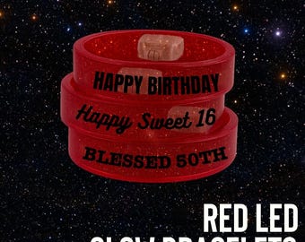 12 New Year’s Eve Personalized LED Bracelets, Party Favors, NYE 2025 for Kids & Adult Party