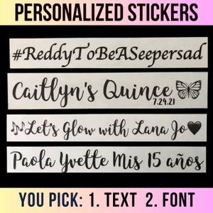 Custom LED Foam Stick Stickers: Clear Matte Labels