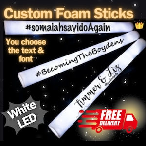 Led Foam Stick Wedding White  White Foam Glow Sticks Bulk - White