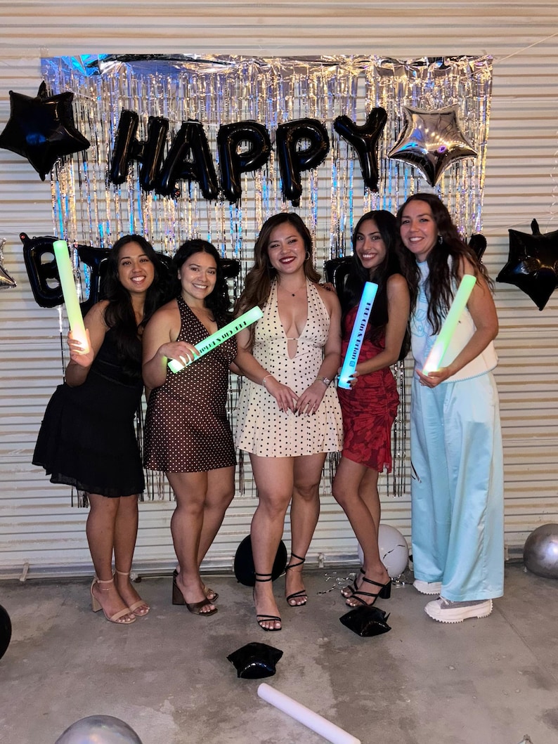 100 Customizable LED Foam Party Sticks: 16 Inch Flashing Glow Wands for Promo, Prom image 20